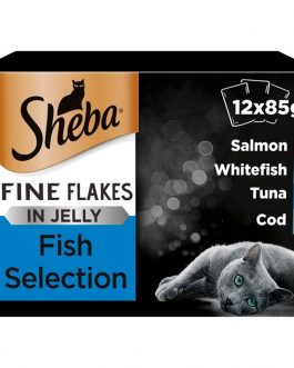 Sheba Pouch Fine Flakes Fish Selection in Jelly